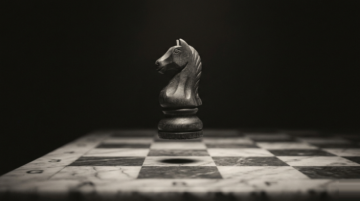 Close-up of chess pieces on a board, representing strategic corporate advisory